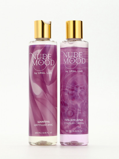 Набор подарочный для женщин с ароматом ириса и сирени «Гель для душа и и шампунь для волос»
