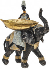 Фигурка декоративная «Африканка на слоне» - Фото 1