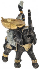 Фигурка декоративная «Африканка на слоне» - Фото 4