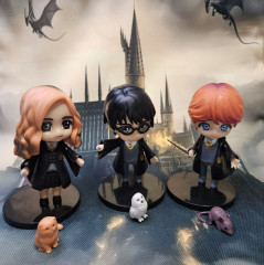 Набор фигурок «Гарри Поттер, Гермиона и Рон на на подставке» - Фото 1