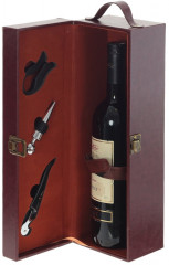 Шкатулка для бутылки с набором для вина - Фото 3