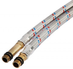 Набор подводок гибких для смесителя с ключом для монтажа - Фото 3