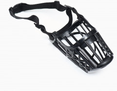 Намордник пластиковый, размер 4, ДН 7,5 см, ОМ 25 см, ошейник 40-55х1,5 см - Фото 1