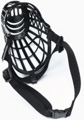 Намордник пластиковый, размер 4, ДН 7,5 см, ОМ 25 см, ошейник 40-55х1,5 см - Фото 3