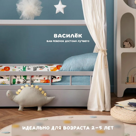 Комплект детского постельного белья «Зверята алфавит»