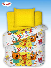 Комплект детского постельного белья «Три кота» - Фото 4