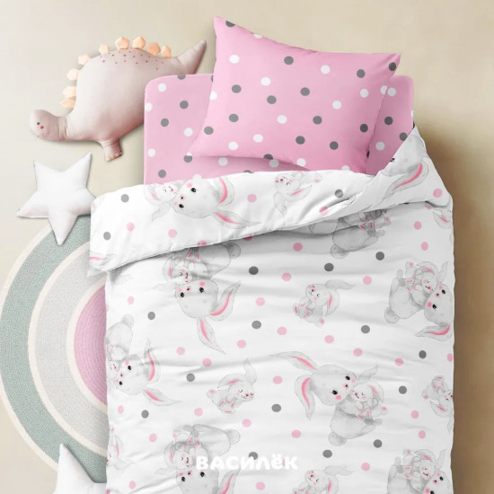 Комплект детского постельного белья «Зайки горошки»
