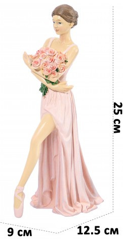 Статуэтка «Балерина с цветами в розовом»