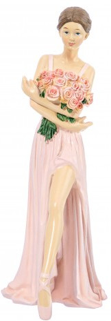 Статуэтка «Балерина с цветами в розовом»