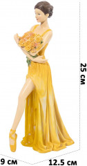 Статуэтка «Балерина с цветами в желтом» - Фото 1