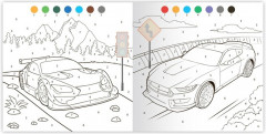 Раскраска по номерам с наклейками «Крутые гонки» - Фото 2