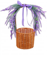 Корзина с ручкой пасхальная «Лавандовое поле» - Фото 3