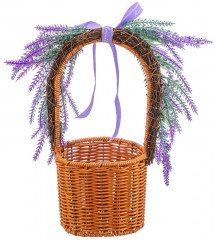 Корзина с ручкой пасхальная «Лавандовое поле» - Фото 5