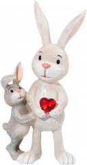 Фигурка декоративная «Зайка и зайчонок» - Фото 3