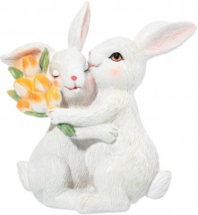 Фигурка декоративная «Кролики с тюльпанами» - Фото 3