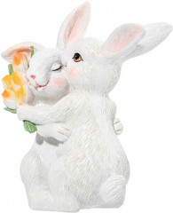 Фигурка декоративная «Кролики с тюльпанами» - Фото 4