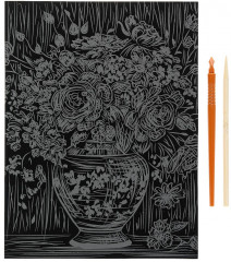 Скретчинг гравюра «Цветы» - Фото 2