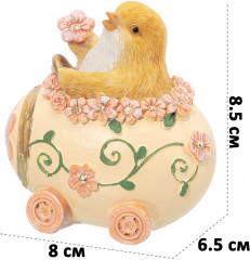 Фигурка декоративная «Цыпленок в яйце на колесиках» - Фото 1