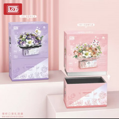 Конструктор с подсветкой «Букет в коробке сиреневый» - Фото 3