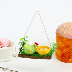 Декор пасхальный «Курочка на плотинке» - Фото 1