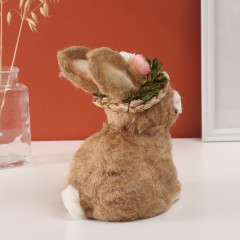 Фигурка «Кролик в соломенной шляпке с цветами» - Фото 2