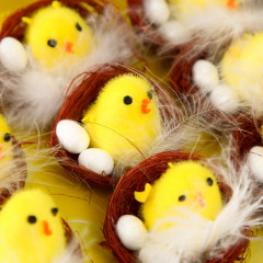 Набор фигурок «Цыплёнок в гнёздышке с яйцами» - Фото 1