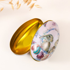 Шкатулка-яйцо «Два пасхальных зайчика» - Фото 2