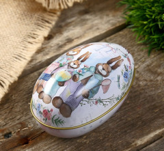 Шкатулка-яйцо «Семья кроликов» - Фото 1