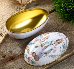 Шкатулка-яйцо «Семья кроликов» - Фото 2