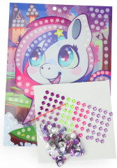 Аппликация из пайеток и страз «Единорог» - Фото 1