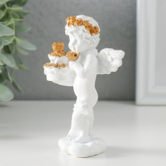 Сувенир «Белоснежный ангел с тортом украшенным розочками» - Фото 3