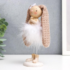 Сувенир «Заюшка с бантиком в пуховой юбочке» - Фото 3