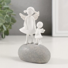 Фигурка сувенирная «Мама-ангел с дочкой на камешке» - Фото 3