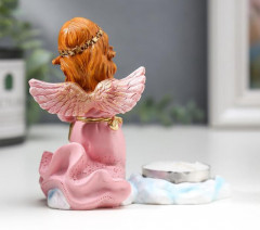 Сувенир-подсвечник со свечой «Девочка-ангел в розовом платье» - Фото 1