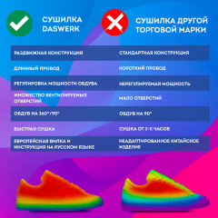 Сушилка для обуви раздвижная с подсветкой - Фото 7