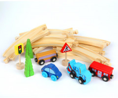 Набор игровой деревянный «Синий трактор» - Фото 2