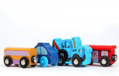 Набор игровой деревянный «Синий трактор» - Фото 3