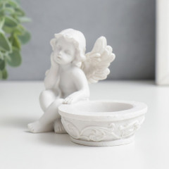 Подсвечник «Белоснежный ангел в раздумьях» - Фото 3