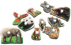 Игрушка-вкладыши с ручками «Мамы и малыши: дикие животные» - Фото 2