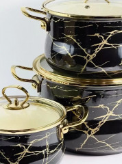 Набор посуды «Чёрный мрамор» - Фото 7
