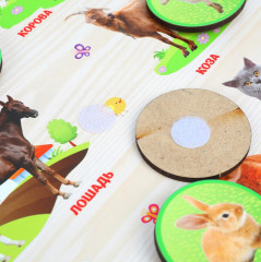 Рамка-вкладыш на липучках «Домашние животные. Чей малыш?» - Фото 4