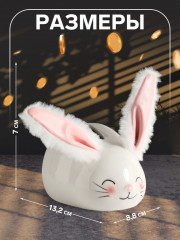 Копилка для денег «Румяный кролик с мягкими ушками» - Фото 1