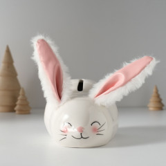 Копилка для денег «Румяный кролик с мягкими ушками» - Фото 2