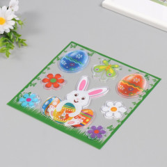 Наклейка на стекло декоративная «Пасхальный кролик» - Фото 1