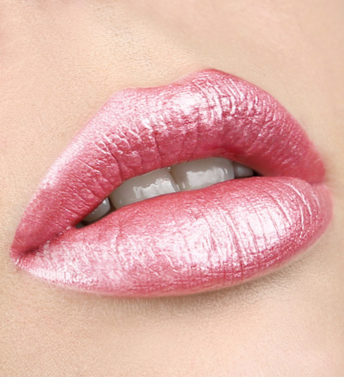 Помада для губ перламутровая, тон 01 Светлый розовый