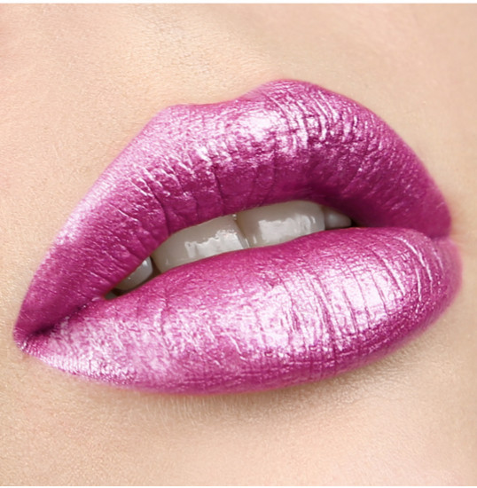 Помада для губ перламутровая, тон 14 Розово-сиреневый