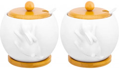 Набор сахарниц с ложками и подставками «Кролики» - Фото 4