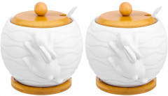 Набор сахарниц с ложками и подставками «Кролики» - Фото 4