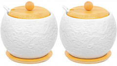 Набор сахарниц с ложками и подставками «Лоза» - Фото 3