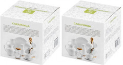 Набор сахарниц с ложками и подставками «Веточки-цветочки» - Фото 4